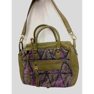 Aimee kestenberg Leather handbag Purse Green Purple